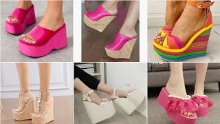 Trendy Wedge High Heels Soft Comfortable Stylish Decent Designs & Best Collection screenshot 4