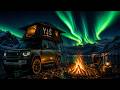 Cozy Norway Aurora Camp 🇳🇴 | Sleeping in a Defender Under the Northern Lights 🔥