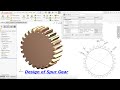 Design Of Spur Gear with Equation in SolidWorks