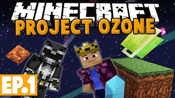Minecraft Project Ozone - GALACTIC LIBRARY! #1 [Modded HQM Skyblock]