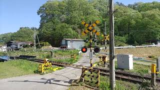 磐越東線宮前踏切 JR Eastern Japan railroad crossing