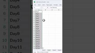Excel shortcut trick to write "Day" easily | Excel tips for beginners | #excel  #shortcutkeys