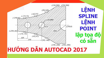 LỆNH POINT | LỆNH SPLINE TRONG AUTOCAD KẾT HỢP VẼ ĐƯỜNG CONG- AUTOCAD 2017