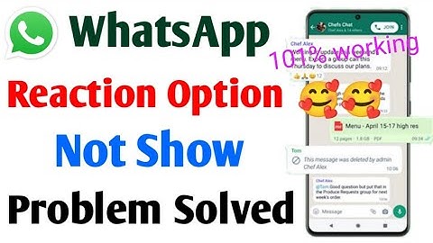 WhatsApp reaction option not show | WhatsApp reaction feature update not working