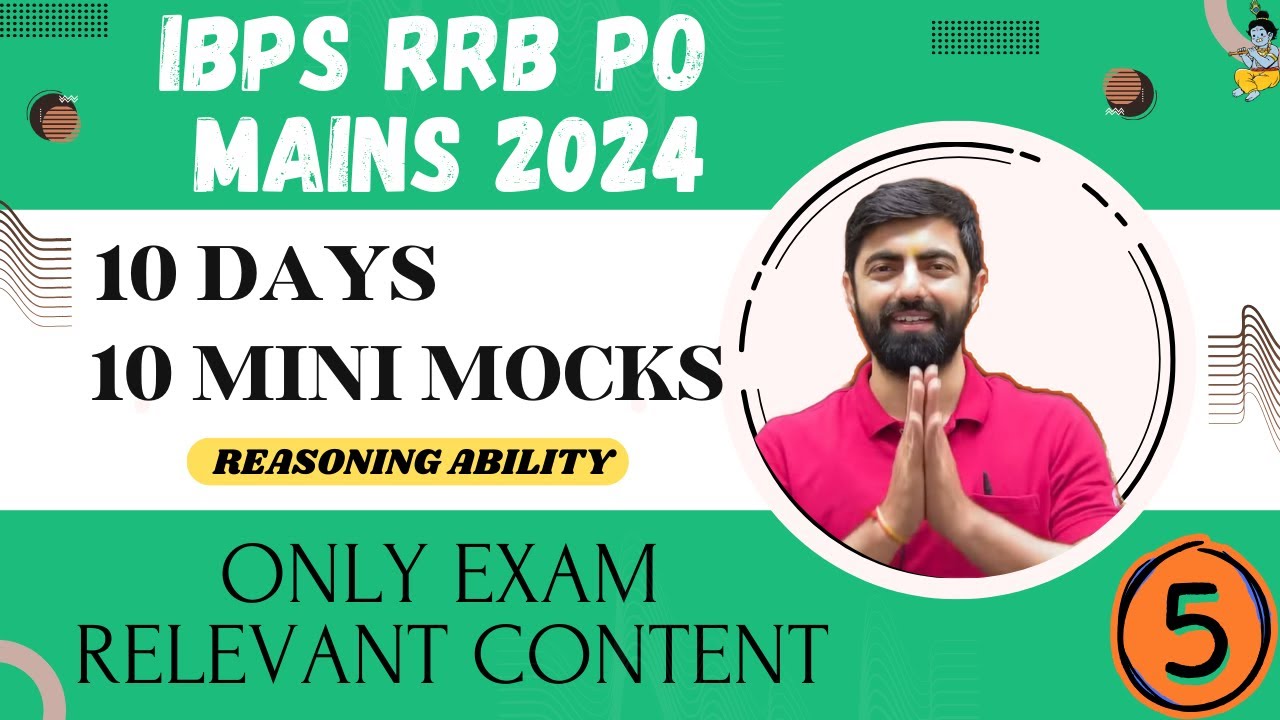 10 Days 10 Mini Mocks || IBPS RRB PO Mains 2024 || एकदम कड़क Session ...