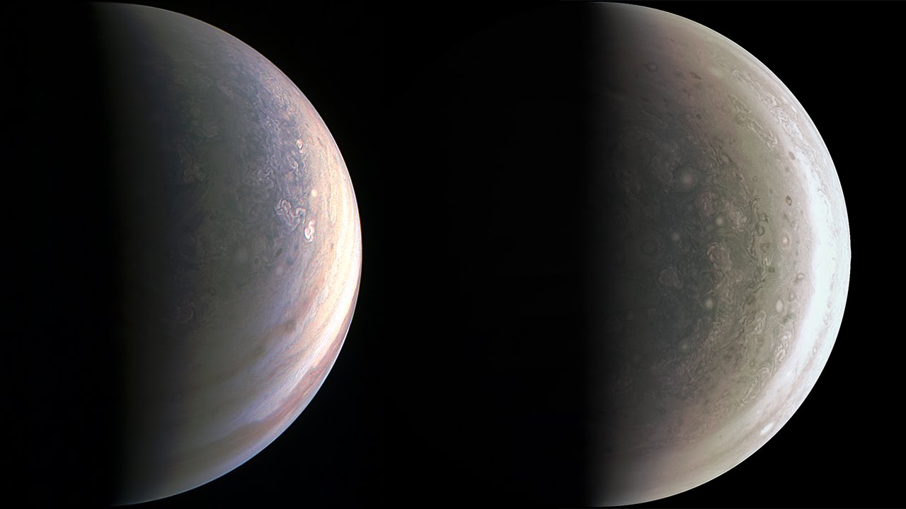 Первые фотографии полюсов Юпитера от Juno. Фото.