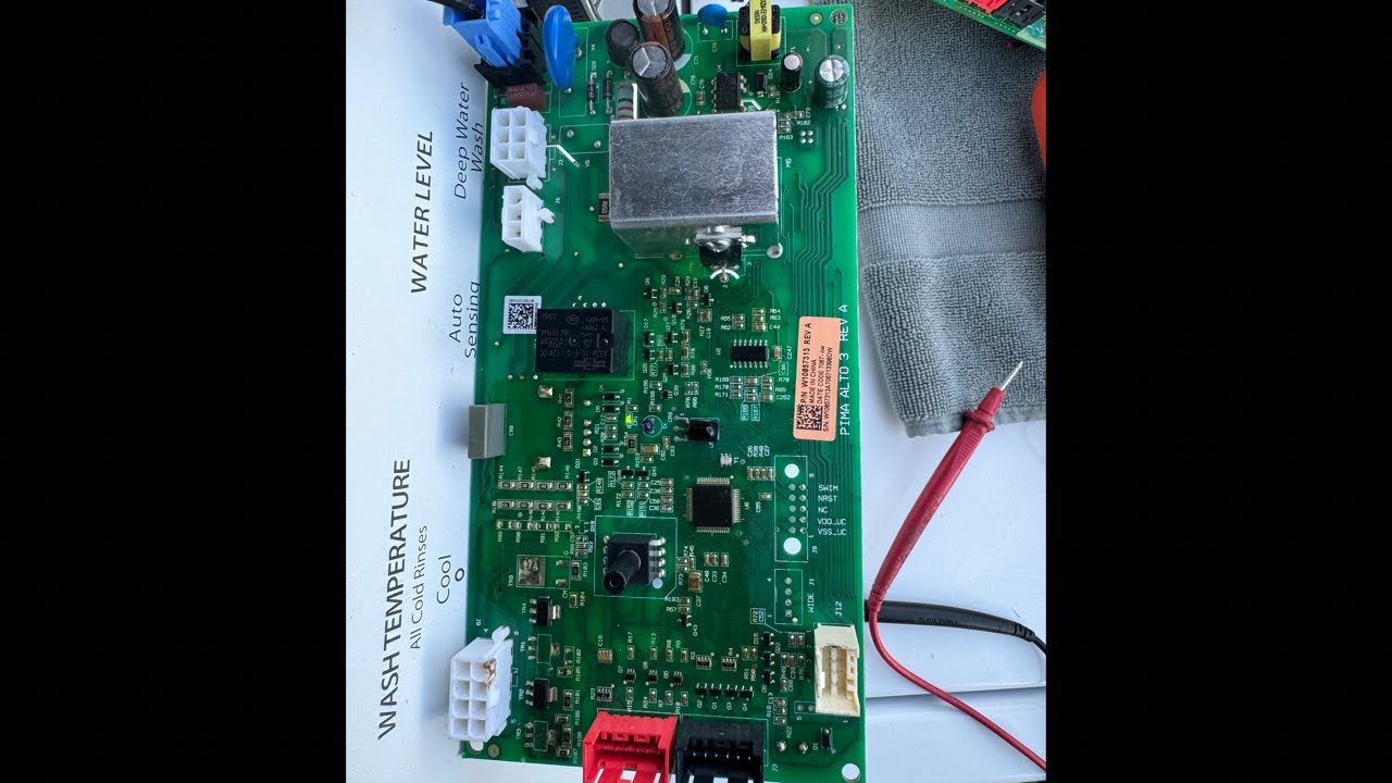 Como reparar una tarjeta de una lavadora whirlpool cuando se queda