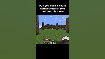 POV you build a house without tutorial so you pull out this move #minecraft #minecraftmeme