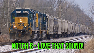 Notch 8! CSX J783 with a SD40-2 & SD40-3 after going in Emergency  | Scanner Audio