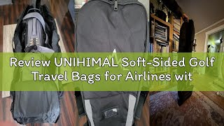 Review UNIHIMAL Soft-Sided Golf Travel Bags for Airlines with Wheels, Golf Club Travel Covers 900D W screenshot 5