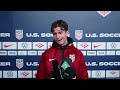 Brenden Aaronson Previews USMNT vs Australia | 2026 FIFA World Cup Mixed Zone