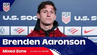 Brenden Aaronson Previews USMNT vs Australia | 2026 FIFA World Cup Mixed Zone