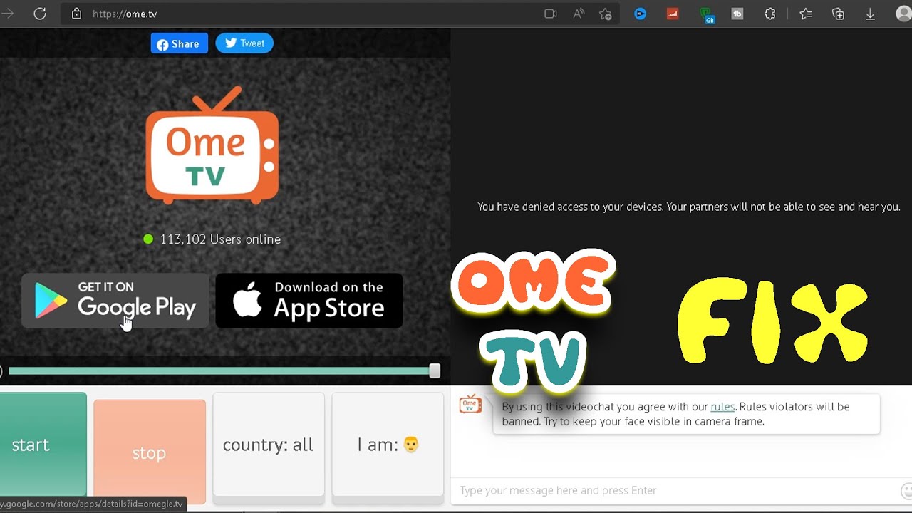 How to Unbanned And Bypass Login on OmeTV - Facebook and VK Login Bypass  Ome TV 