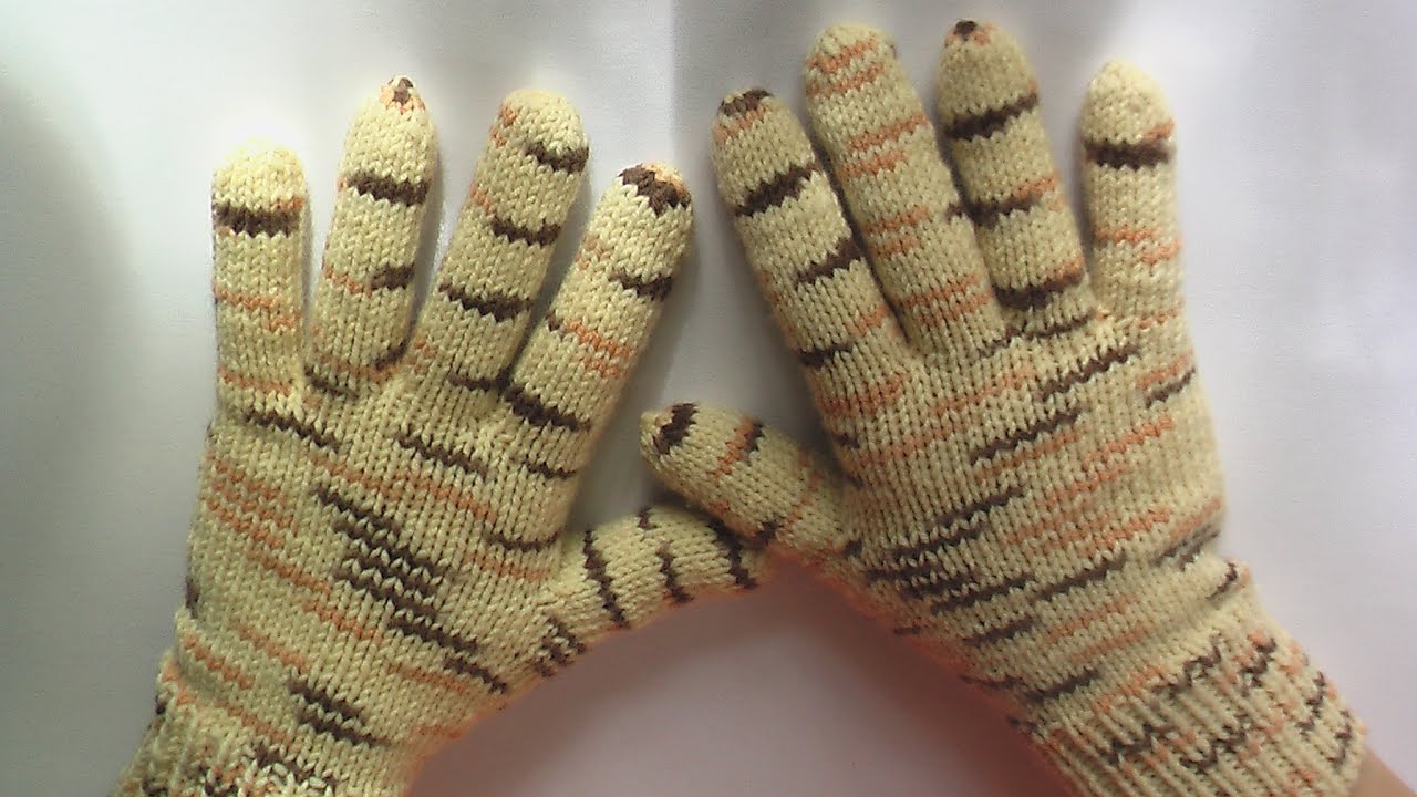 Перчатки. Вязание на спицах. How to Knit Gloves spokes