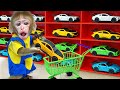 KiKi Monkey go shopping Hot Wheels Monster Truck & eat Rainbow Jelly with Duckling|KUDO ANIMAL KIKI