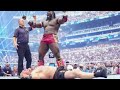 【ＷＷＥ】レスナー引退に追い込んだ新怪物オバ・フェミが王者レインズに挑戦状！　ＯＴＣの反応は…