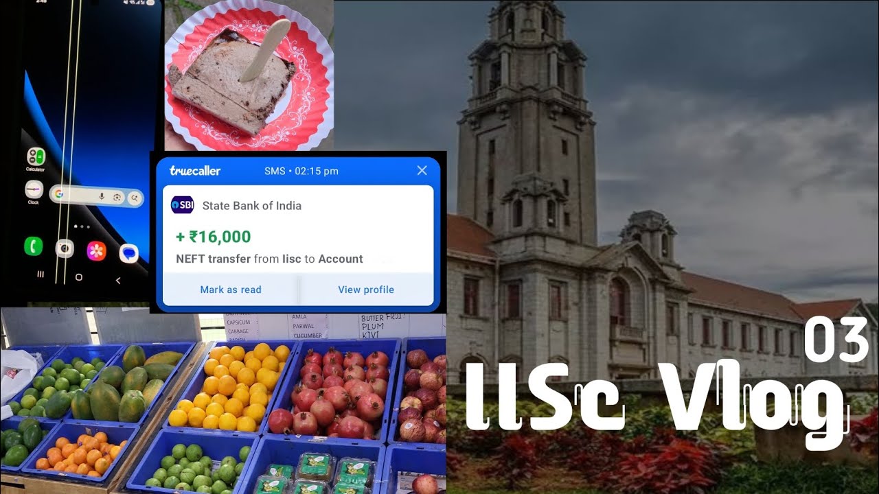 Видеоблог IISc 03. Я получил свою первую стипендию 😄 💵. Супермаркет IISc 🍱. Шоппинг 🛍️.