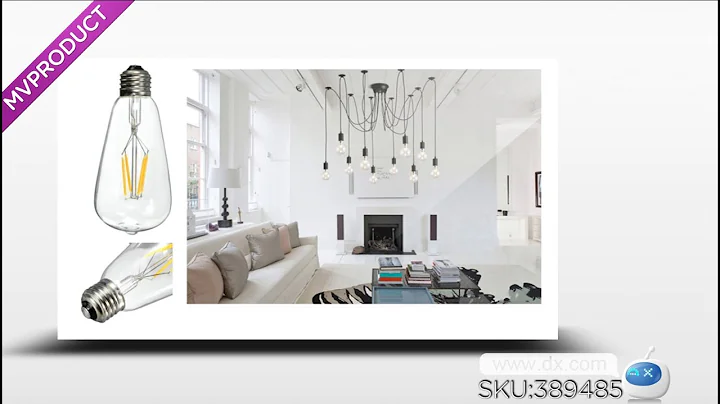 DX:E27 4W LED Filament Bulb Warm White 2700K 300lm (AC 220V)