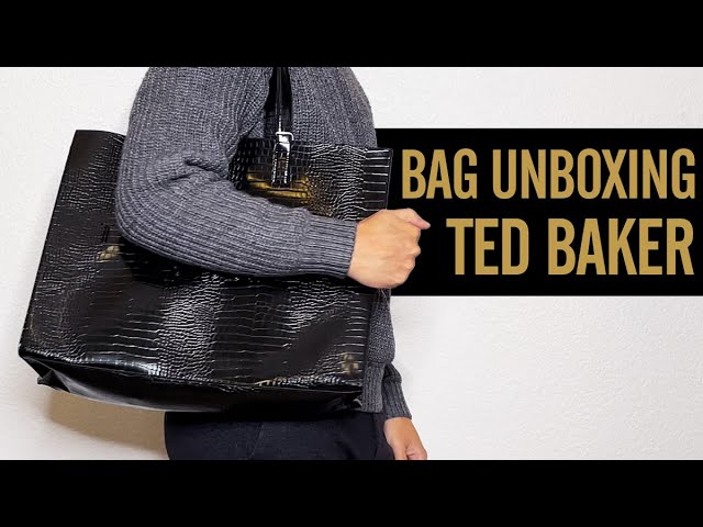 Ted Baker, Bags, Ted Baker Black Golnaz Saffiano Leather Bar Detail  Crossbody Bag