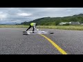 Oban airport  loading the drone