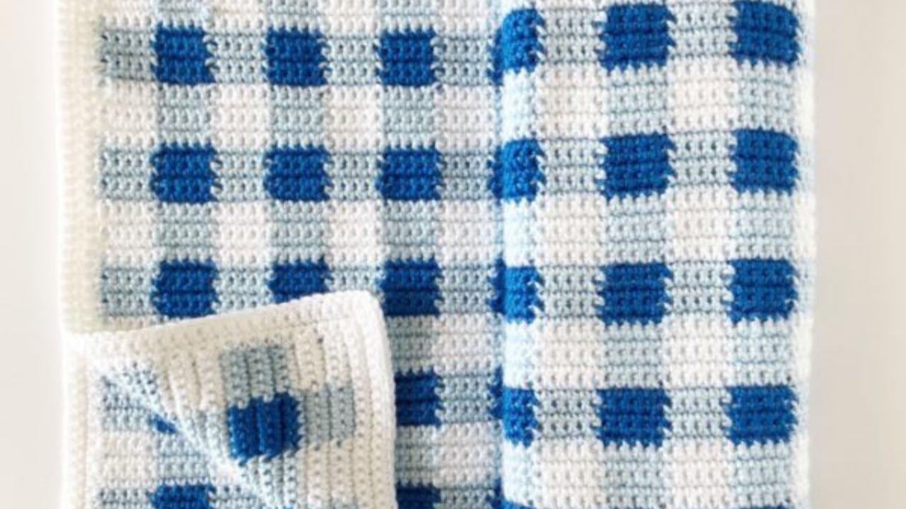 Crochet Picnic Gingham Blanket YouTube
