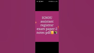 IGNOU assistant registrar notes pdf