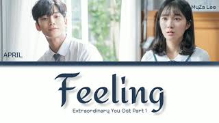 [Sub Indo] APRIL - Feeling (Extraordinary You Ost Part 1) Lyrics