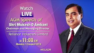 LIVE: #RILAGM Speech by CMD Mukesh D Ambani | Mukesh Ambani Full Speech
