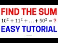 Can you find the sum of squares of this series  stepbystep tutorial