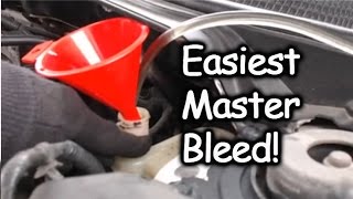 Bleed Brake Master Cylinder  While On Car WITHOUT Bench Bleeding Done AloneNo Partner!