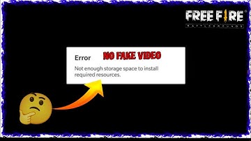 free fire max error not enough storage space to install required resources problem solve
