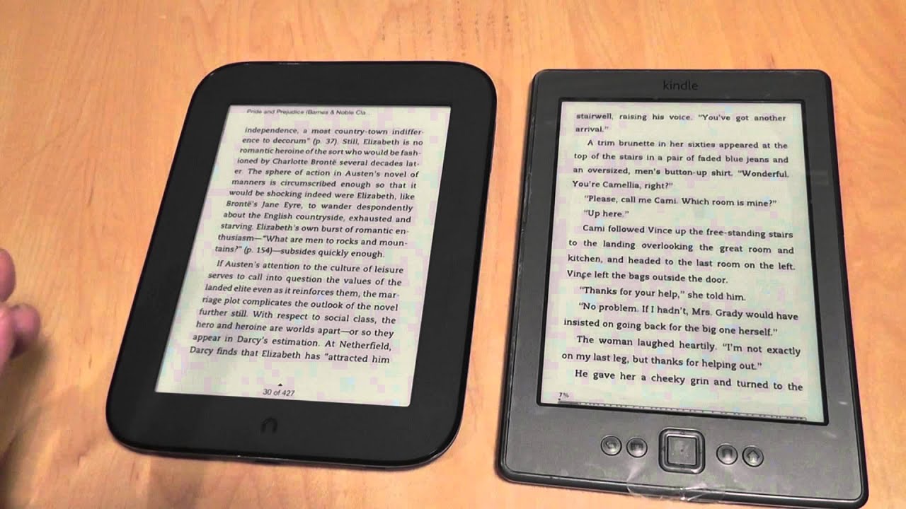 Kindle 6" vs. Nook Simple Touch eReader Comparison. YouTube