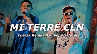 Video thumbnail of "Fuerza Regida x Juanpa Salazar - MI TERRE CLN (Letra/Lyrics) (Visualizer)"