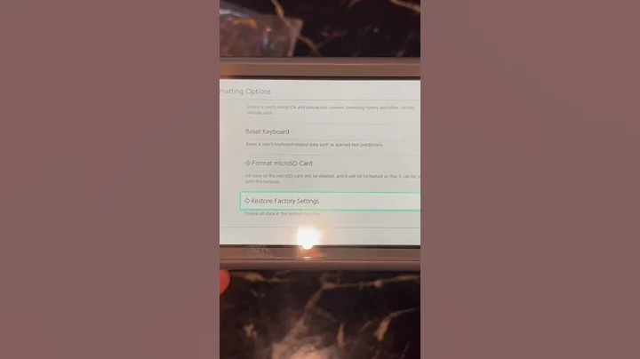 nintendo switch how to factory reset