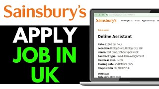 How to Apply for Sainsbury’s Jobs in UK 2025 (FULL GUIDE)