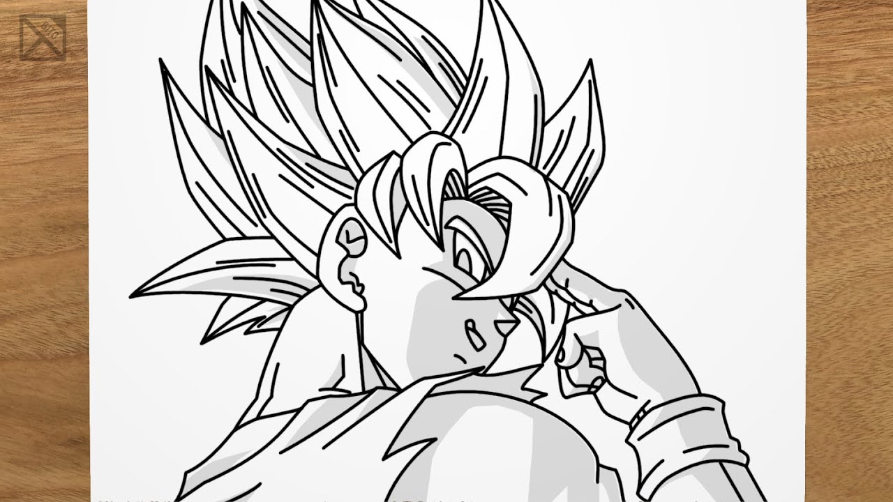 Como Desenhar Goku SSJ Azul - Dragon Ball Super - How to Draw Goku SSJ Blue  