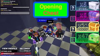 OPENING CHEST ALOT OF GOOD CLASS S (BOXING)LEAGUE)ROBLOX #trending  #roblox