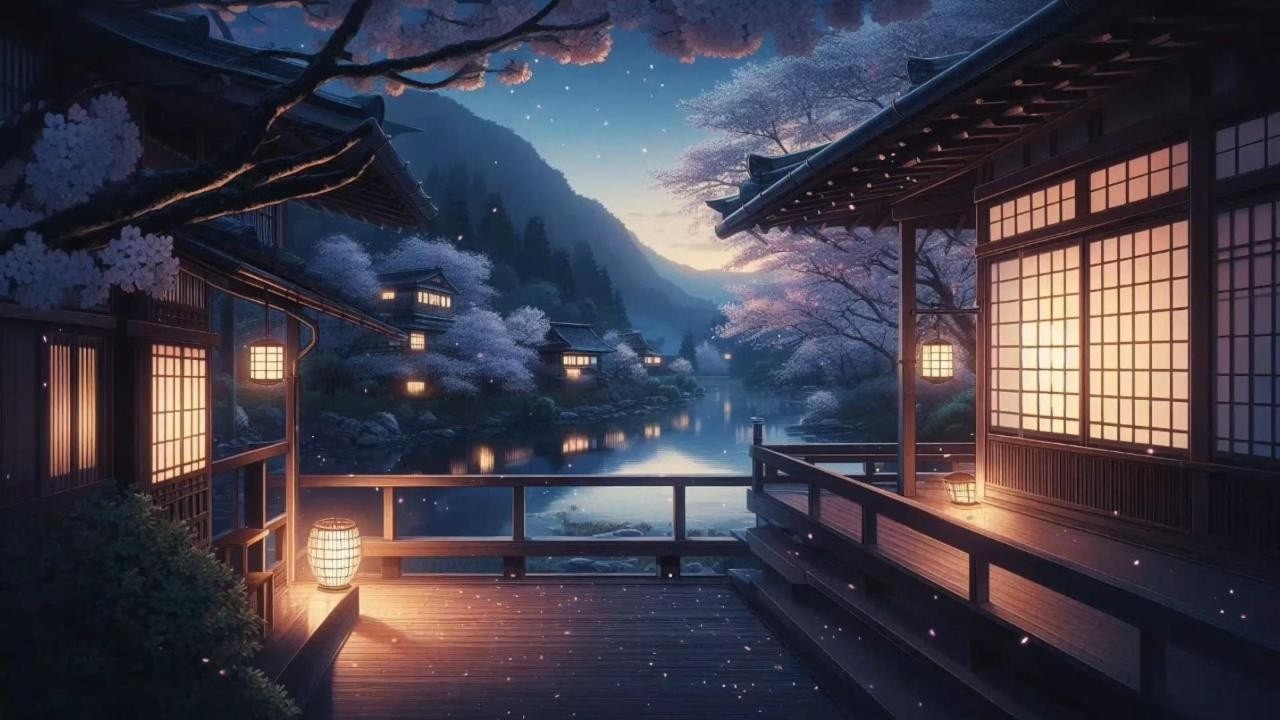 Midnight Village Silence 🌙 Deep Sleep Lofi Hip Hop 🌌 Night Ambience