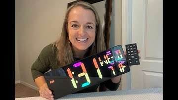 XREXS Large 17inch Digital Wall Clock with Remote Control- REVIEW- Happily colorful!