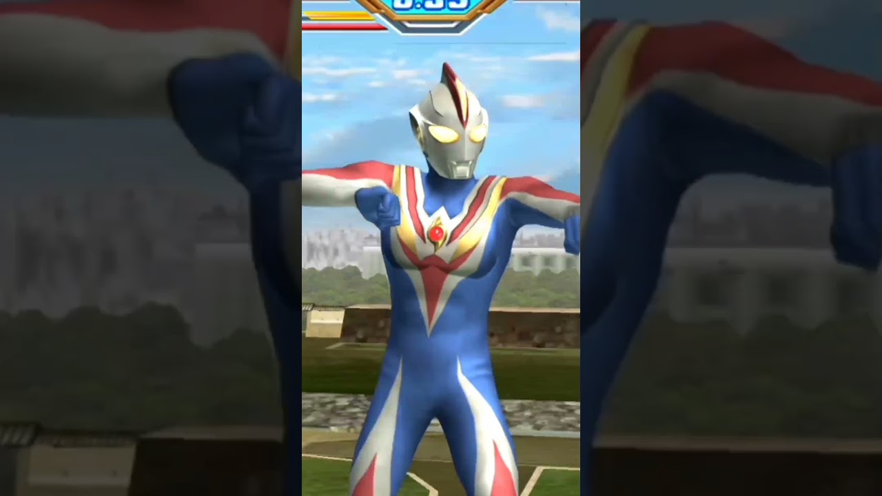 kekuatan kedua Ultraman kalahkan Dyna palsu💥Game Ultraman Fighting Evolution 3#shortvideo