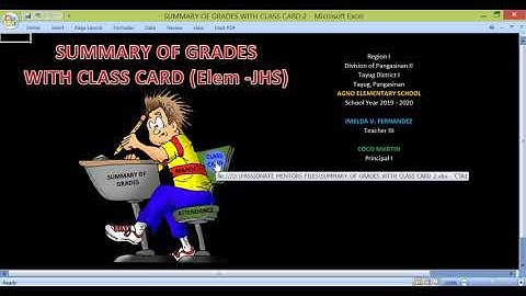 AUTOMATED SUMMARY OF GRADES FOR ELEM. AND JHS