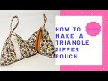 How to Make a Triangle Zipper Pouch