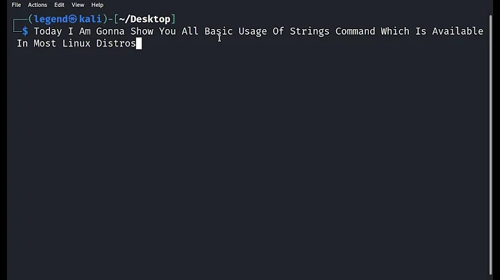 (Linux) Strings Command