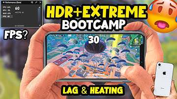 IPHONE XR iOS 15.5 BGMI/PUBG HDR+EXTREME BOOTCAMP TEST WITH FPS METER 2022🔥| LAG & HEATING TEST