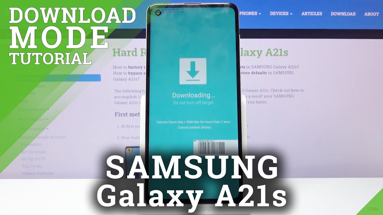 How to enter download mode in samsung galaxy a21s odin mode youtube