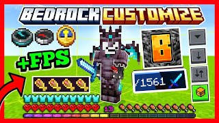 🟢 BEDROCK CUSTOMIZE para Minecraft PE 1.21.X | Texture Pack Multi Funcion Para MINECRAFT BEDROCK
