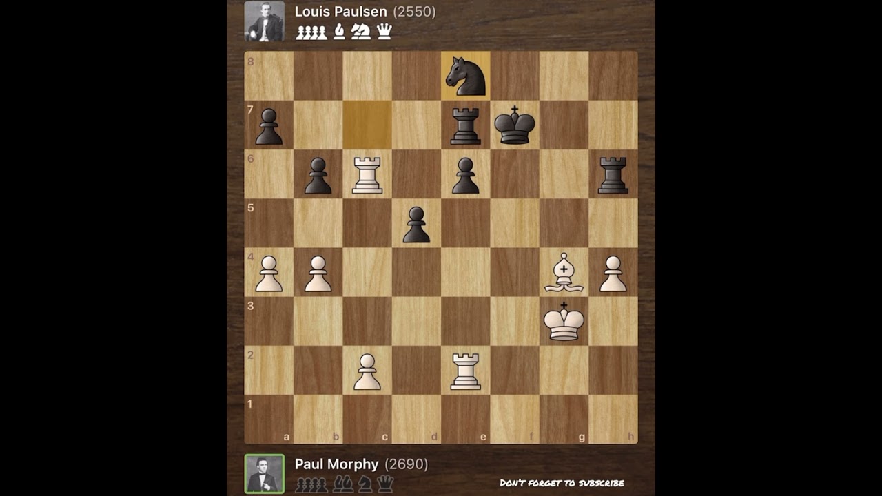 Mate in 5. Game played by Paul Morphy and Louis Paulsen. : r/chess