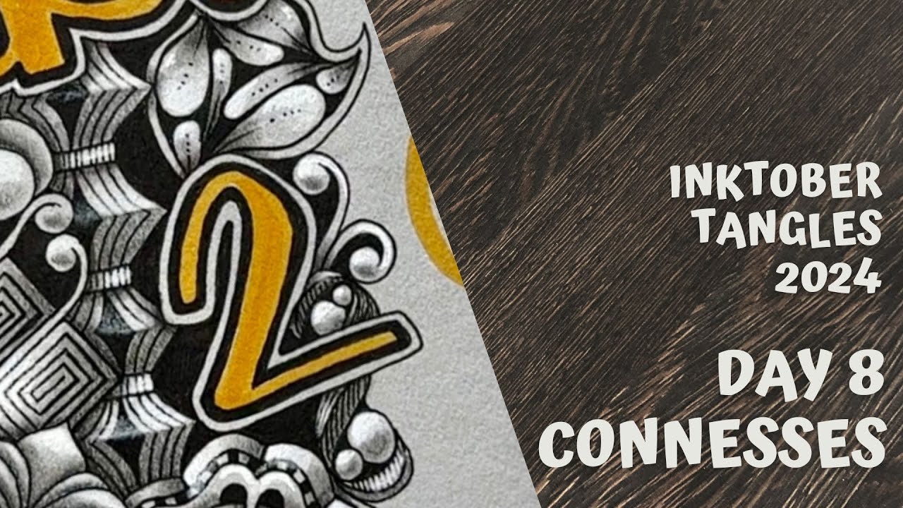 Inktober Tangles 2024 - Day 8 - Connesses