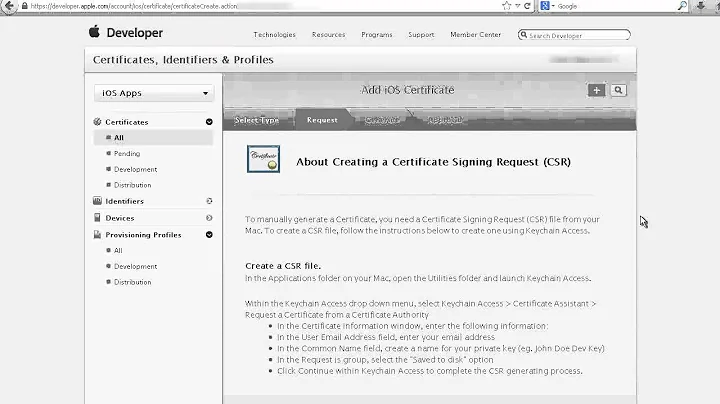 Apple iOS Distribution Certificate Setup
