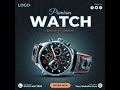 Creative Watch Poster Design | Graphic Designer Hafsa
